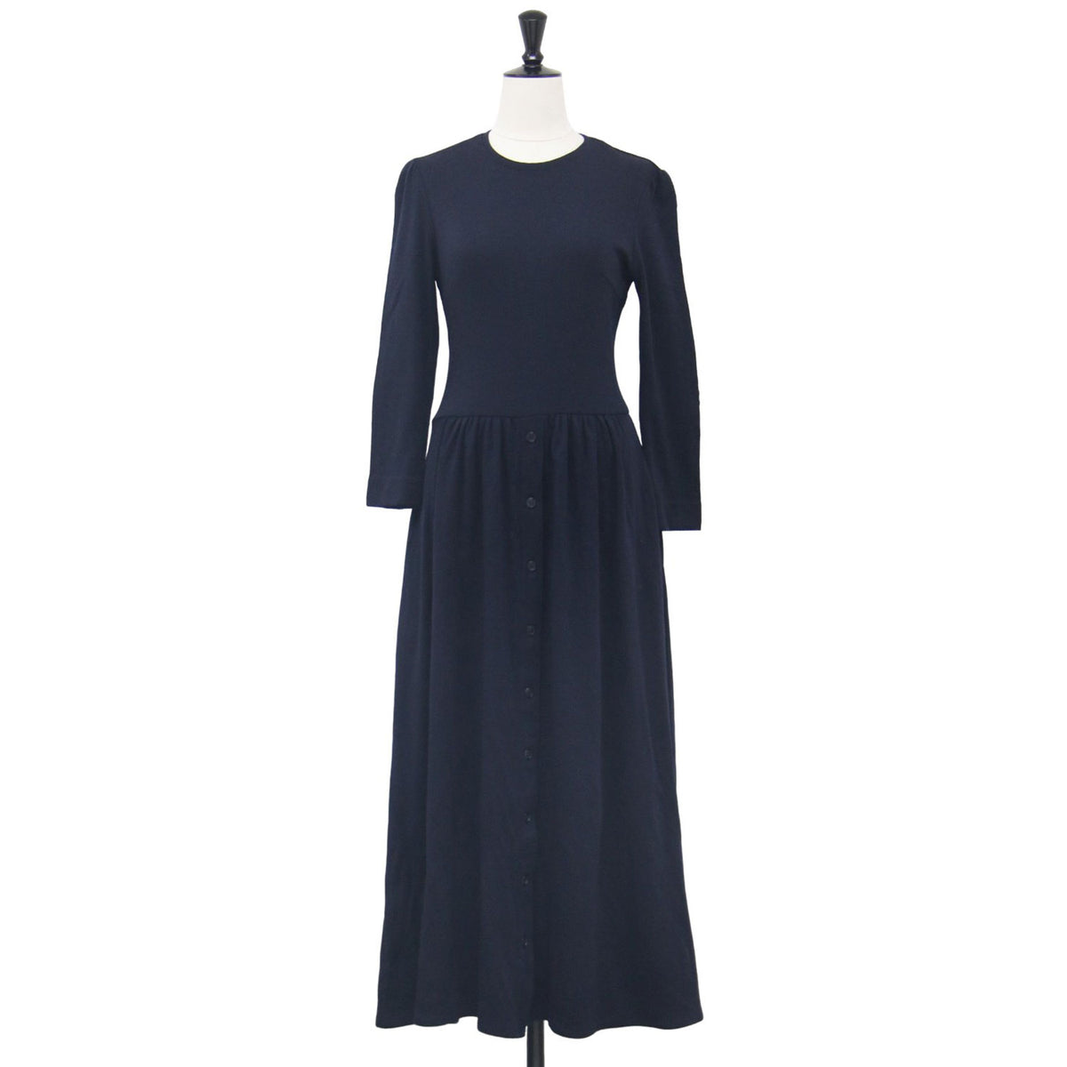 ウール ジャージー マキシ ワンピース / WEEKEND MAXI DRESS 長袖 ギャザー フレア ボーダー パッチ