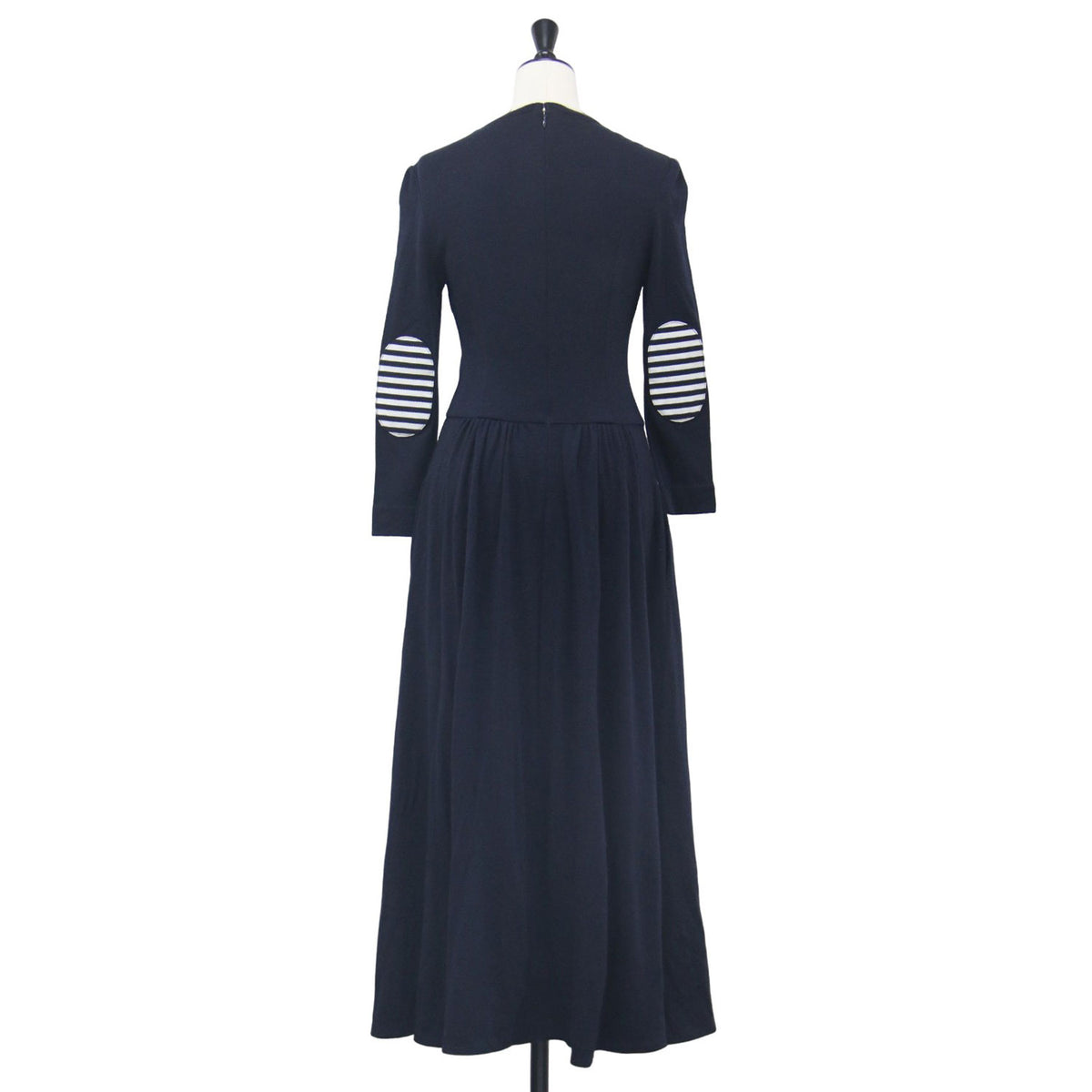 ウール ジャージー マキシ ワンピース / WEEKEND MAXI DRESS 長袖 ギャザー フレア ボーダー パッチ