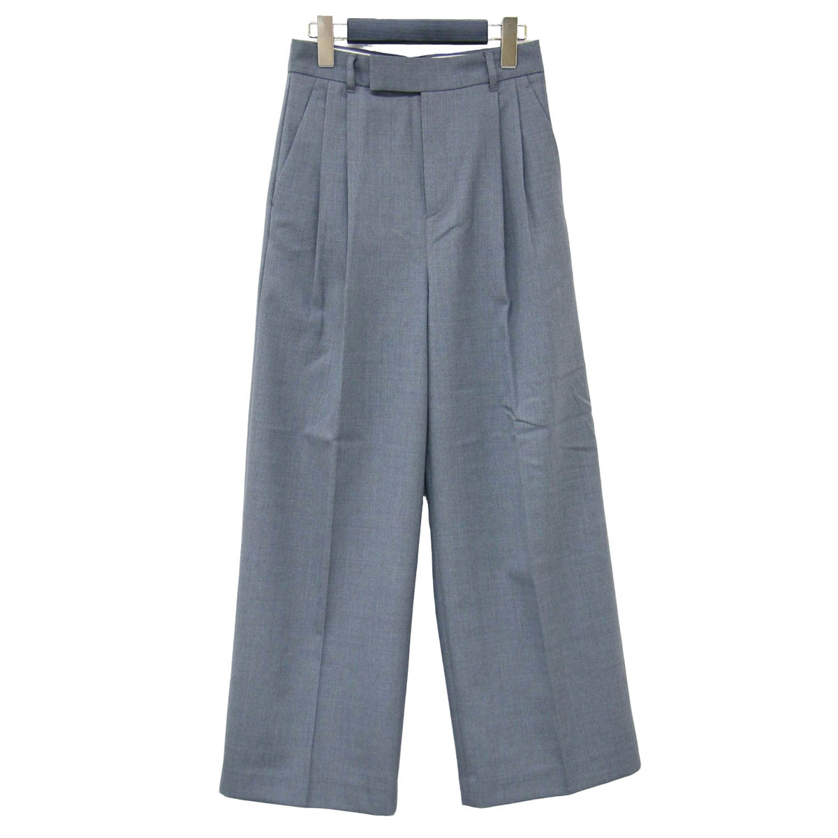 24秋冬 シークレット スラックス / パンツ セミワイド タック センタープレス ウール混