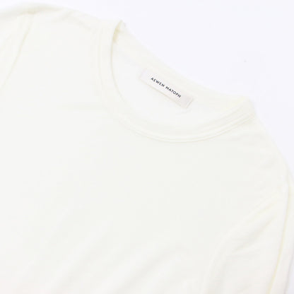 24秋冬 クルーネック ロングスリーブ カットソー / Tシャツ ロンT 長袖 シアー メロウ シルク カシミヤ