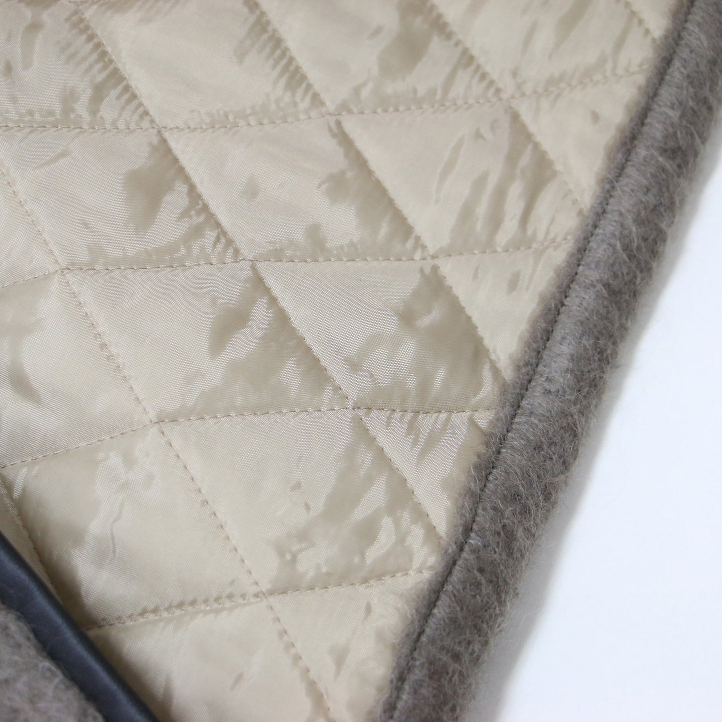 × STUDIOUS シャギー キルティング コート / SHAGGY QUILTING OUTER ロング丈 ノーカラー ベルテッド ベルト ウール モヘヤ