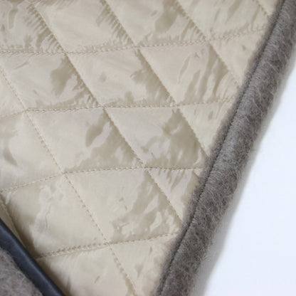 × STUDIOUS シャギー キルティング コート / SHAGGY QUILTING OUTER ロング丈 ノーカラー ベルテッド ベルト ウール モヘヤ