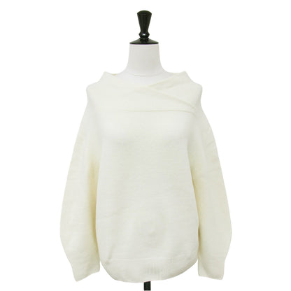 ウール デザイン ニット / 長袖 ネックデザイン ミドルゲージ