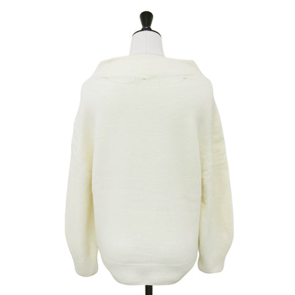 ウール デザイン ニット / 長袖 ネックデザイン ミドルゲージ