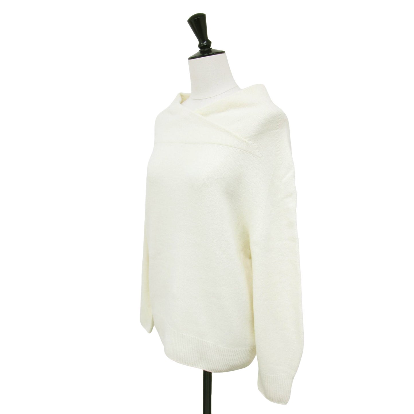 ウール デザイン ニット / 長袖 ネックデザイン ミドルゲージ