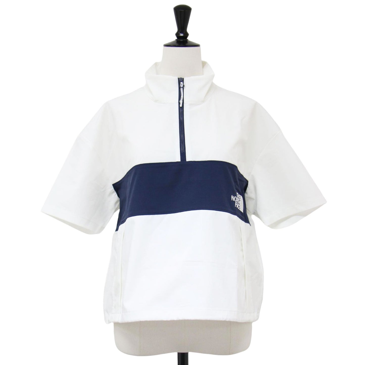 ライン ハーフジップ ショートスリーブ Tシャツ NT7KP02K / 半袖 ハイネック ロゴ ホワイトレーベル