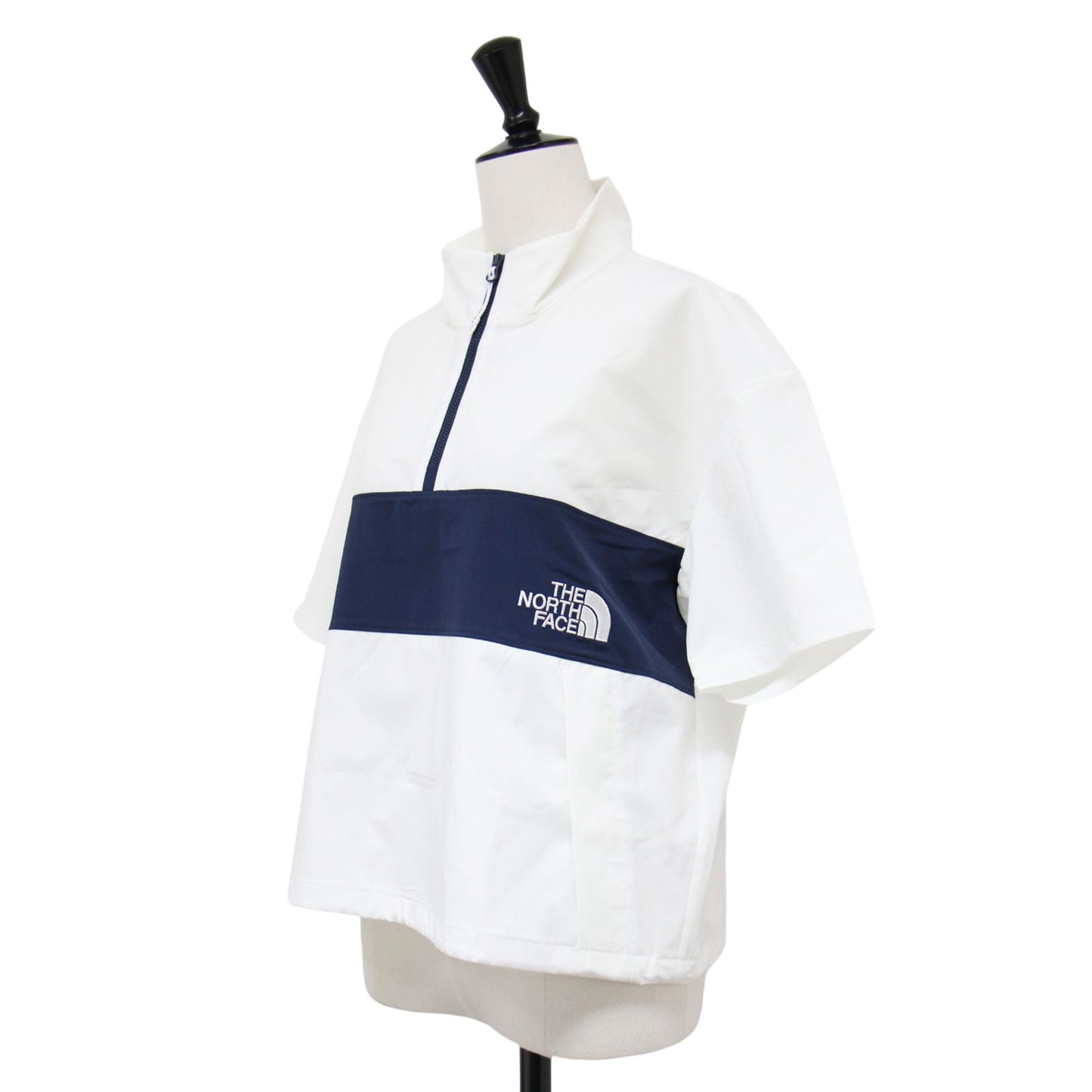 ライン ハーフジップ ショートスリーブ Tシャツ NT7KP02K / 半袖 ハイネック ロゴ ホワイトレーベル