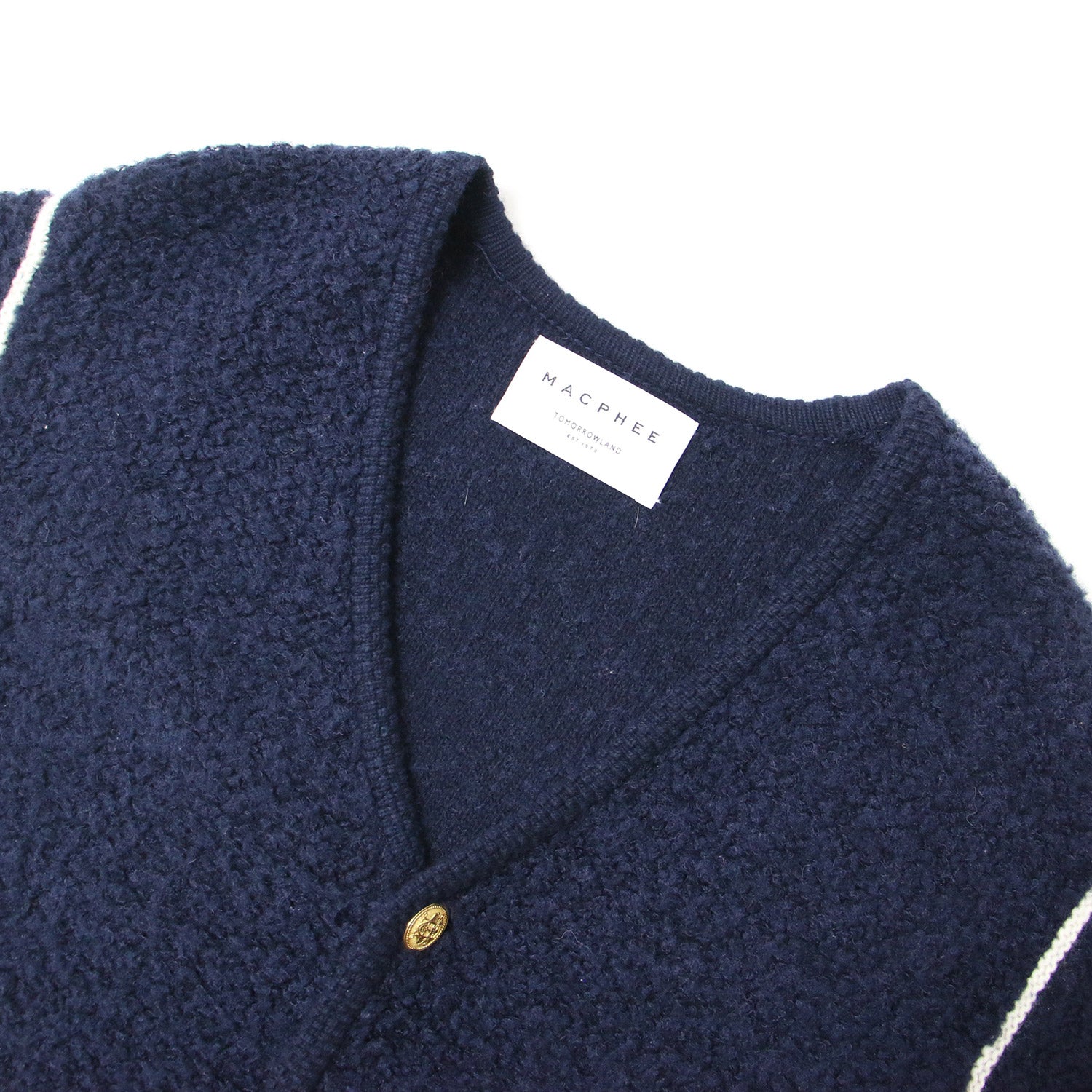 MACPHEE ムートンVネックカーディガン マカフィー 【公式通販】