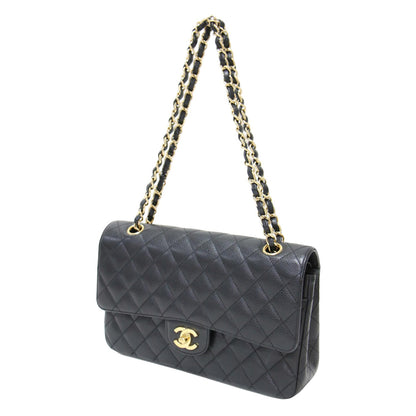 マトラッセ25 キャビアスキン チェーン ショルダーバッグ(A01112) / Wフラップ 2WAY レザー