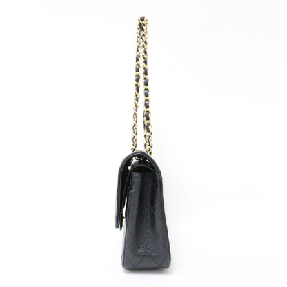 マトラッセ25 キャビアスキン チェーン ショルダーバッグ(A01112) / Wフラップ 2WAY レザー