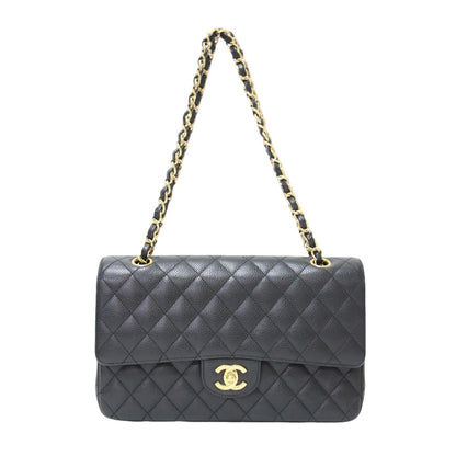 マトラッセ25 キャビアスキン チェーン ショルダーバッグ(A01112) / Wフラップ 2WAY レザー