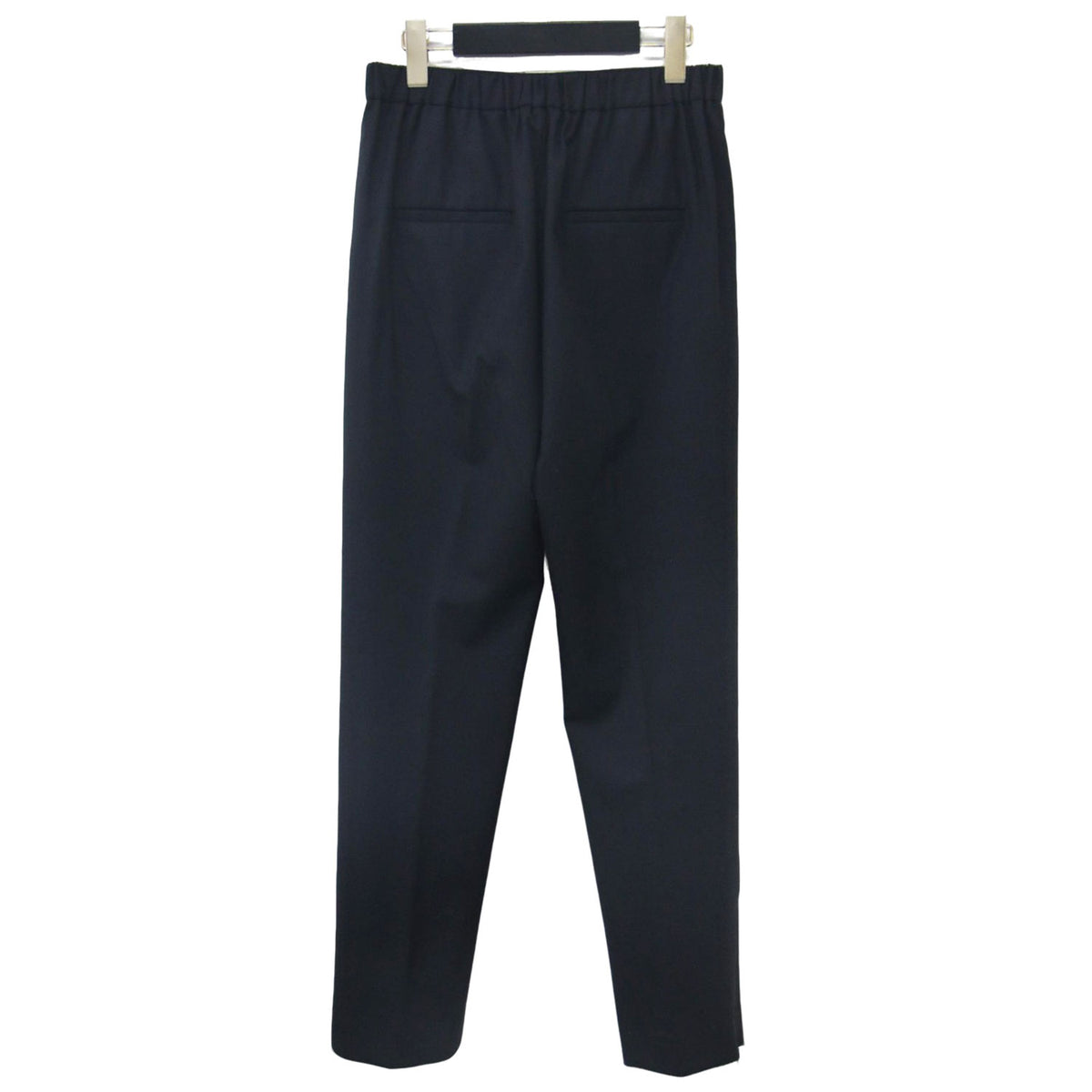EVERYDAY I LIKE. スリット テーパード パンツ / スラックス ウエストゴム 裾ジップ ウール