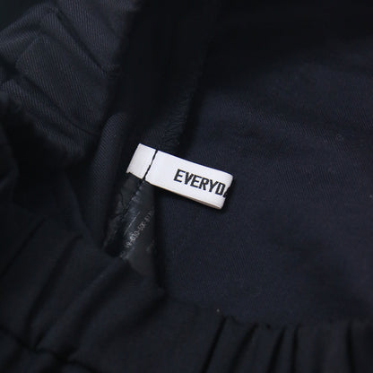 EVERYDAY I LIKE. スリット テーパード パンツ / スラックス ウエストゴム 裾ジップ ウール