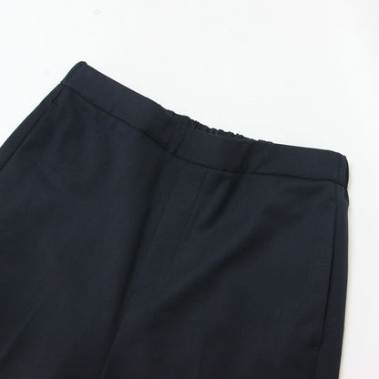 EVERYDAY I LIKE. スリット テーパード パンツ / スラックス ウエストゴム 裾ジップ ウール