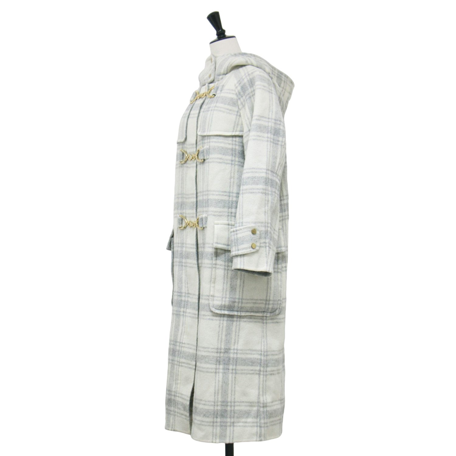 新品未使用！グレースチェックダッフルコート　ダイアグラム　グレースクラス 新品未使用！グレースチェックダッフルコート ダイアグラム グレース