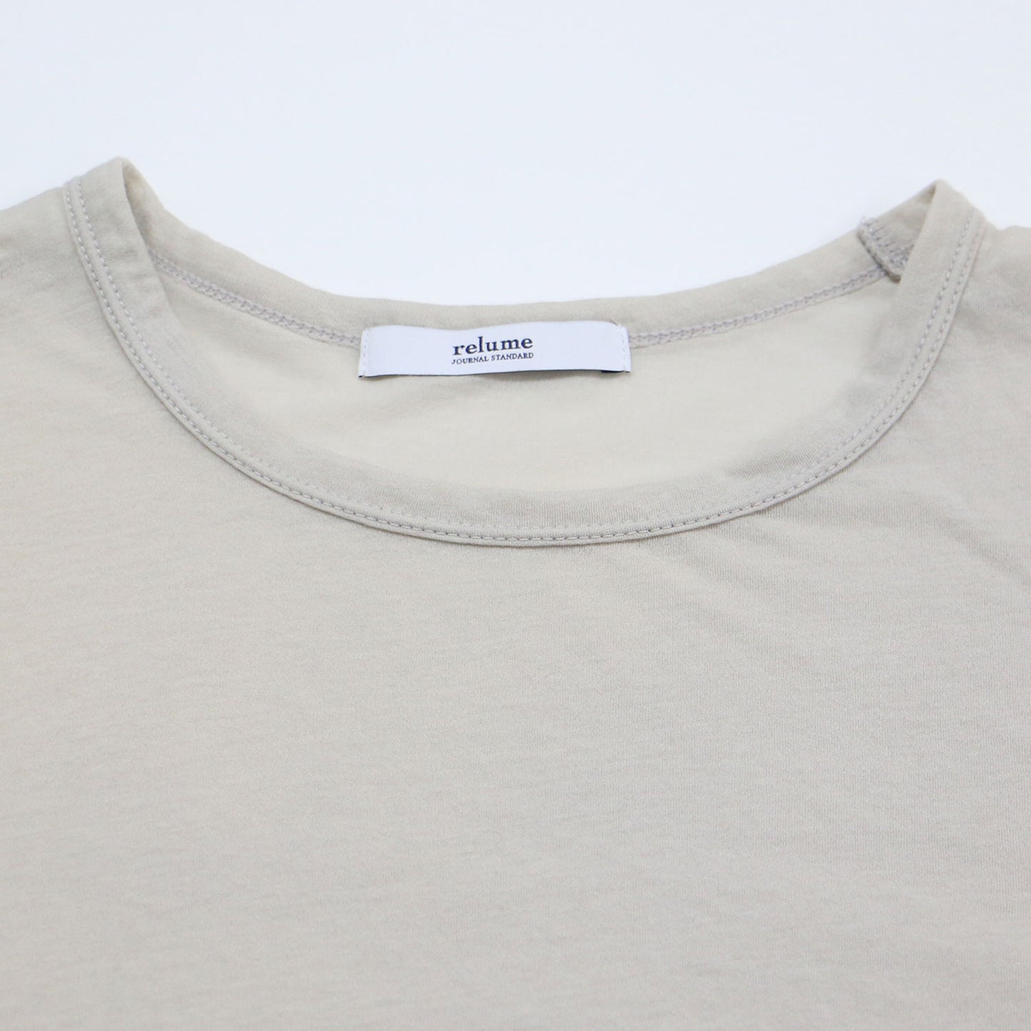 24秋冬 シアー クルーネック ロングスリーブ Tシャツ / カットソー 長袖 コットン