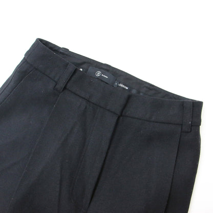 ウール タック ワイド パンツ / ハイウエスト センタープレス 裾ベルト付き