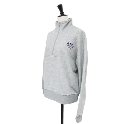 × FREAK'S STORE 24秋冬 ハーフジップ スウェット / TOP DEMI-ZIP 長袖 ロゴ パイル コットン