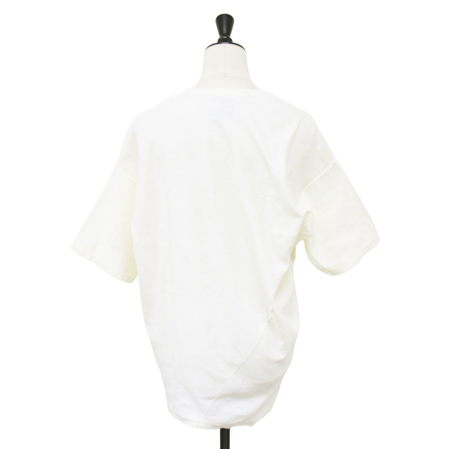 アシンメトリー クルーネック Tシャツ / 半袖 コットン プルオーバー カットソー イタリア製