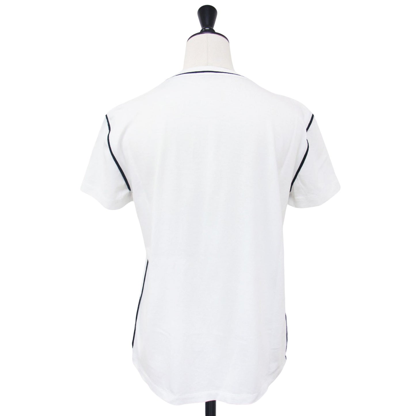 ネコ ビジュー ショートスリーブ Tシャツ / カットソー 半袖 クルーネック ライン アップリケ ワッペン ロゴ コットン