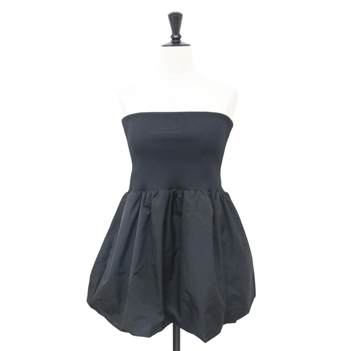 24秋冬 ナイロン シャーリング ミニ スカート / ベアトップ 2WAY バルーン NYLON SHIRRING MINI SKIRT TOP