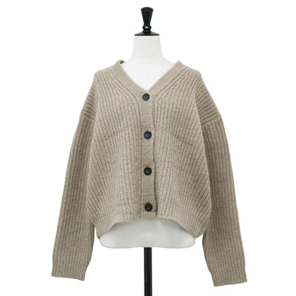 RHC 畦編み Vネック カーディガン / ニット 長袖 ローゲージ ウール