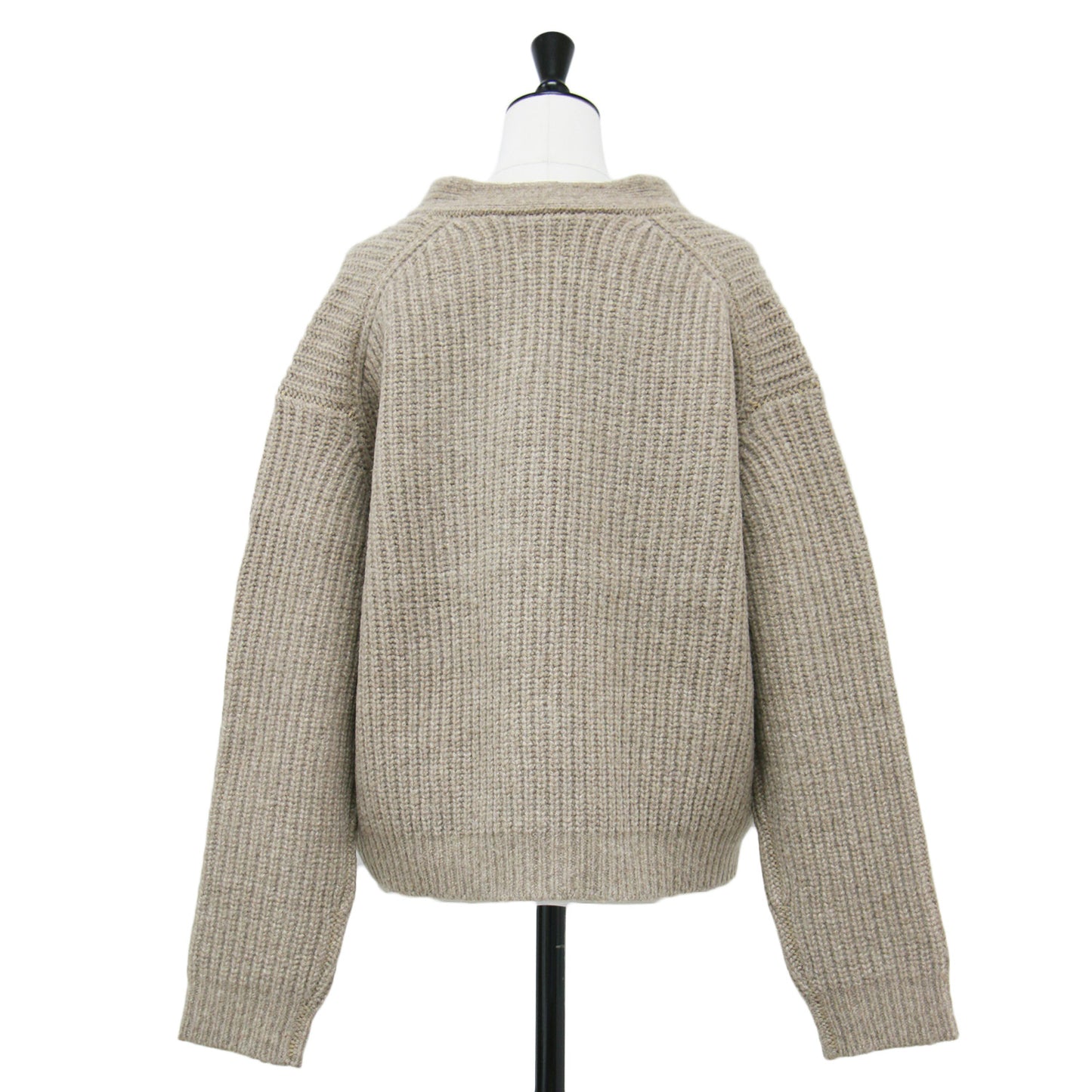 RHC 畦編み Vネック カーディガン / ニット 長袖 ローゲージ ウール