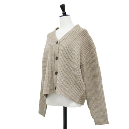 RHC 畦編み Vネック カーディガン / ニット 長袖 ローゲージ ウール