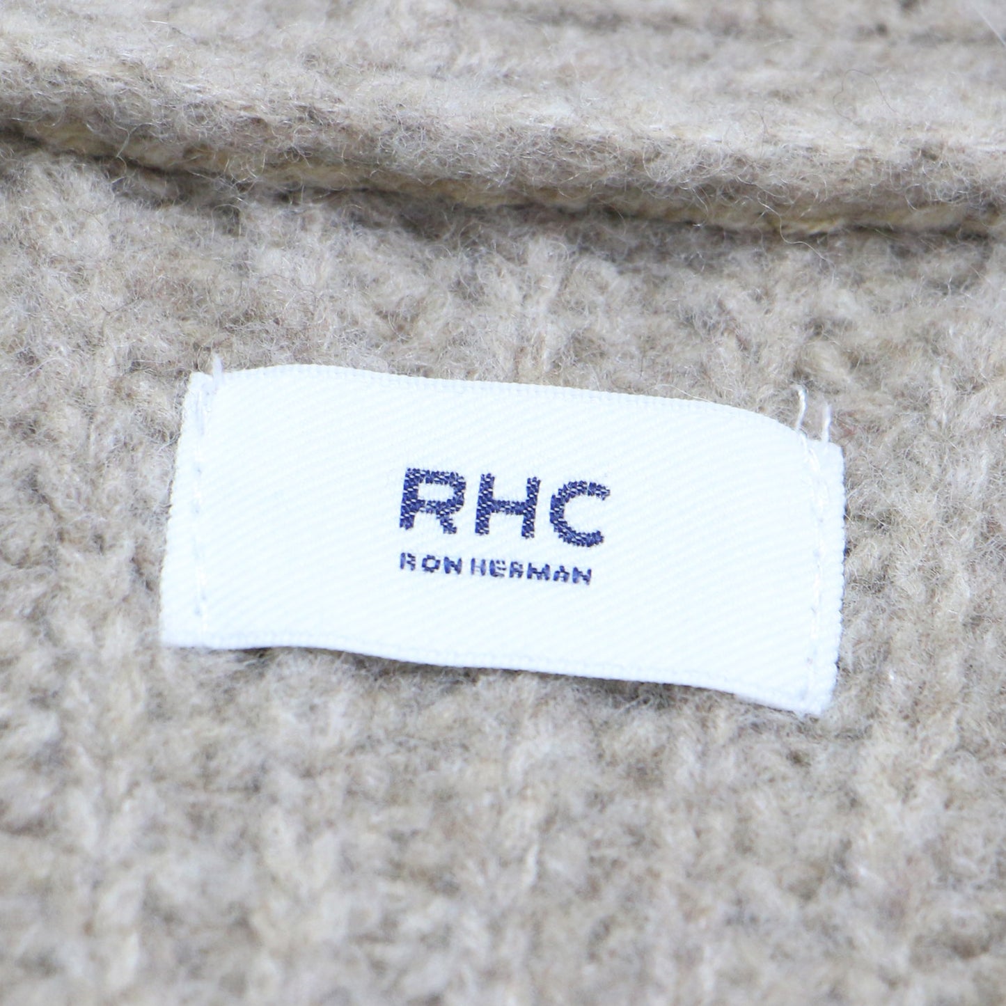 RHC 畦編み Vネック カーディガン / ニット 長袖 ローゲージ ウール