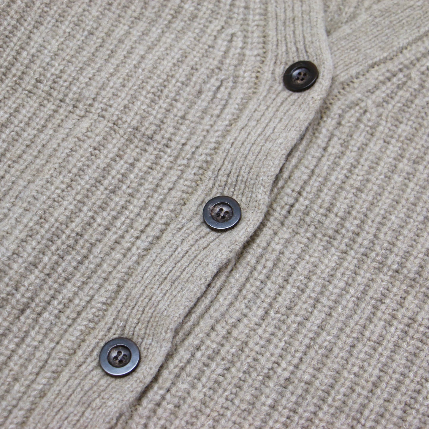 RHC 畦編み Vネック カーディガン / ニット 長袖 ローゲージ ウール