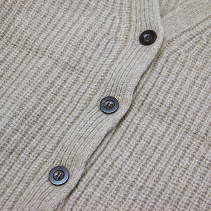 RHC 畦編み Vネック カーディガン / ニット 長袖 ローゲージ ウール