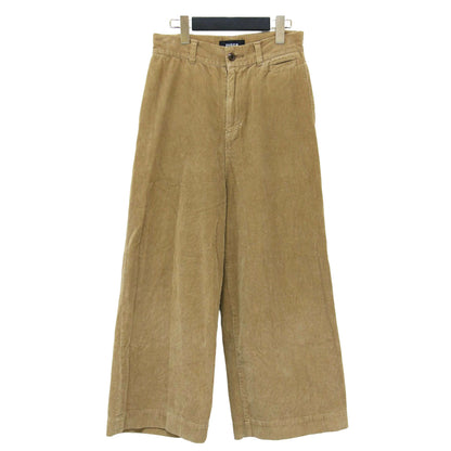 コーデュロイ ワイド パンツ / クロップド丈 ハイウエスト コットン