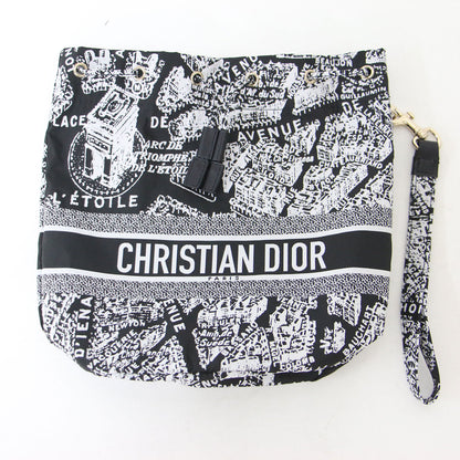 プラン ドゥ パリ トラベル ポーチ / 巾着型 ストラップ付 ロゴ ジャガード