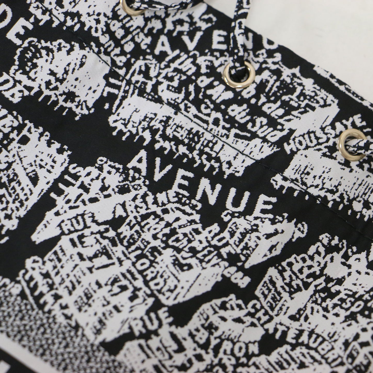 プラン ドゥ パリ トラベル ポーチ / 巾着型 ストラップ付 ロゴ ジャガード