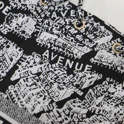 プラン ドゥ パリ トラベル ポーチ / 巾着型 ストラップ付 ロゴ ジャガード