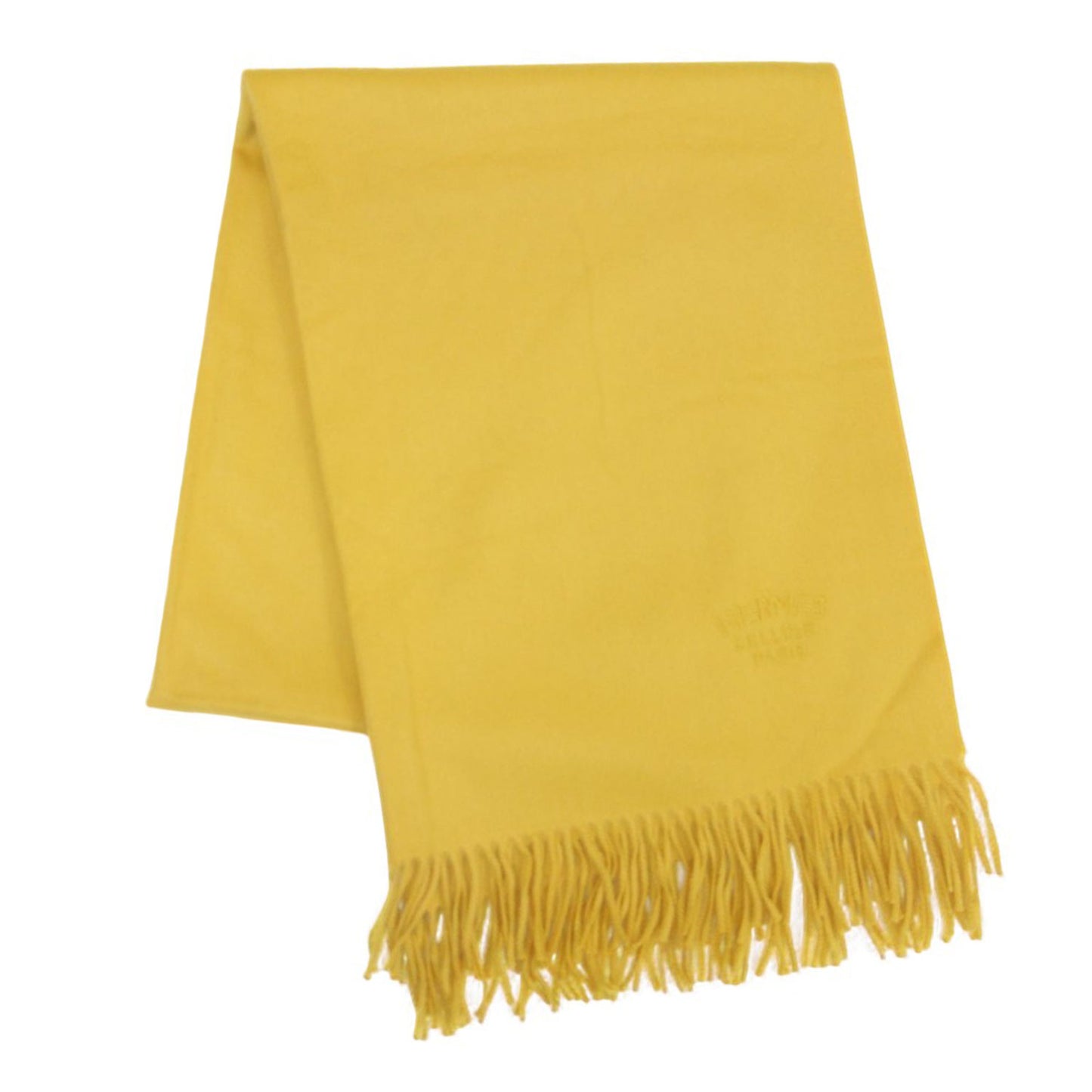 訳有△HERMES エルメス カシミヤ100％ ミニフリンジ付 大判 ショール  