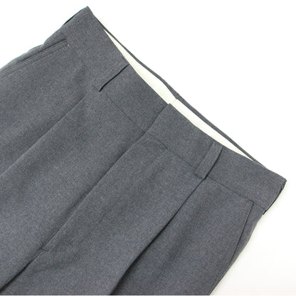 24春夏 NINE CASE ワンタック テーパード パンツ / センタープレス ハイウエスト スラックス