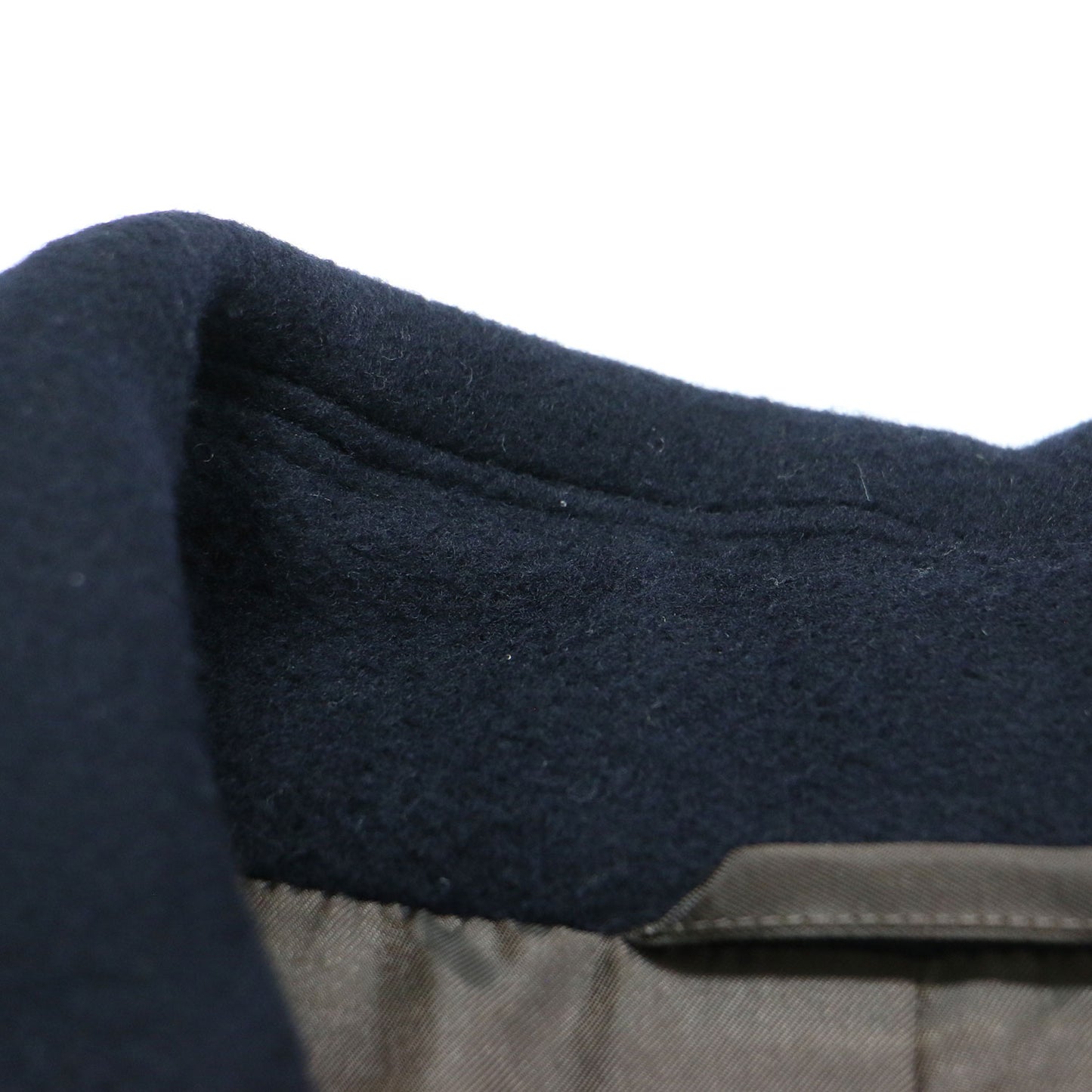 Primary Navy Label ウール メルトン ピーコート / ミドル丈 ラグランスリーブ オーバーサイズ