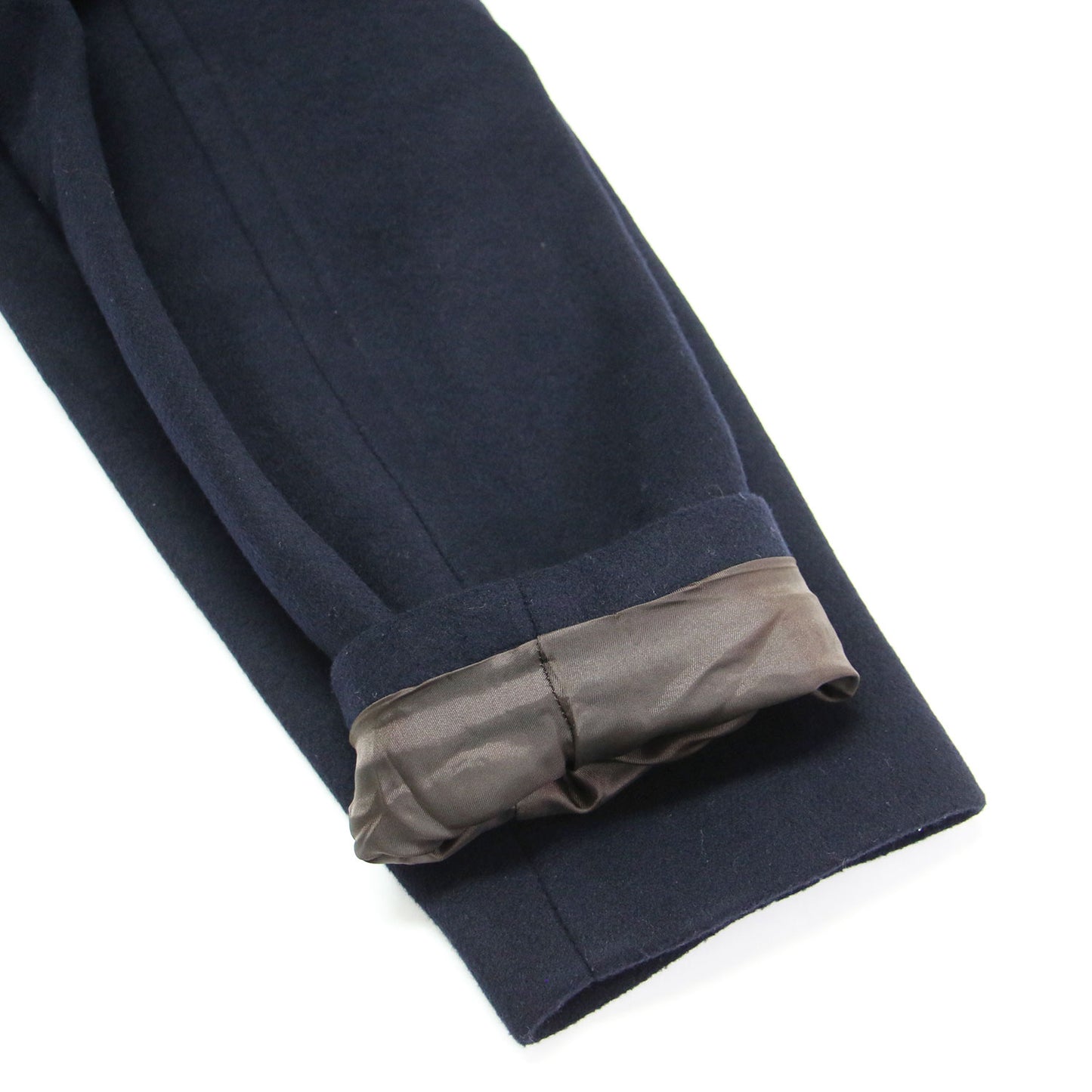 Primary Navy Label ウール メルトン ピーコート / ミドル丈 ラグランスリーブ オーバーサイズ