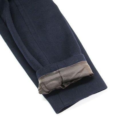 Primary Navy Label ウール メルトン ピーコート / ミドル丈 ラグランスリーブ オーバーサイズ