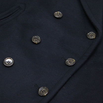 Primary Navy Label ウール メルトン ピーコート / ミドル丈 ラグランスリーブ オーバーサイズ