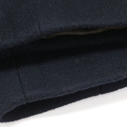Primary Navy Label ウール メルトン ピーコート / ミドル丈 ラグランスリーブ オーバーサイズ