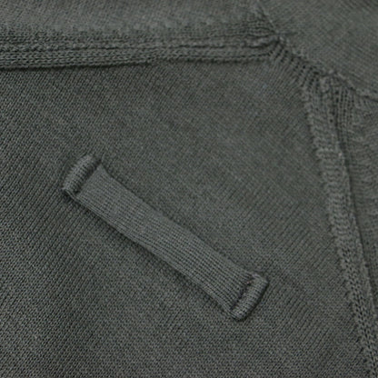 Primary NavyLabel Vネック ショート カーディガン / 長袖 ニット ウォッシャブル ウール