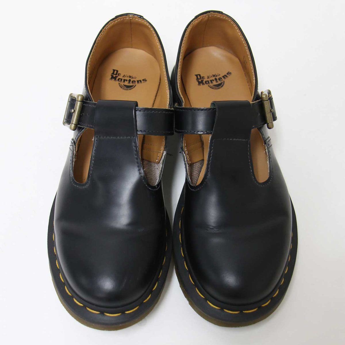 ポリー Tバー シューズ / POLLEY メリージェーン バックル ストラップ スムースレザー