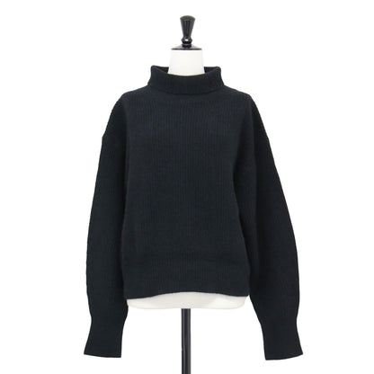 24秋冬 ボリュームスリーブ タートルネック ニット プルオーバー / ショート丈 長袖 ウール フォックス