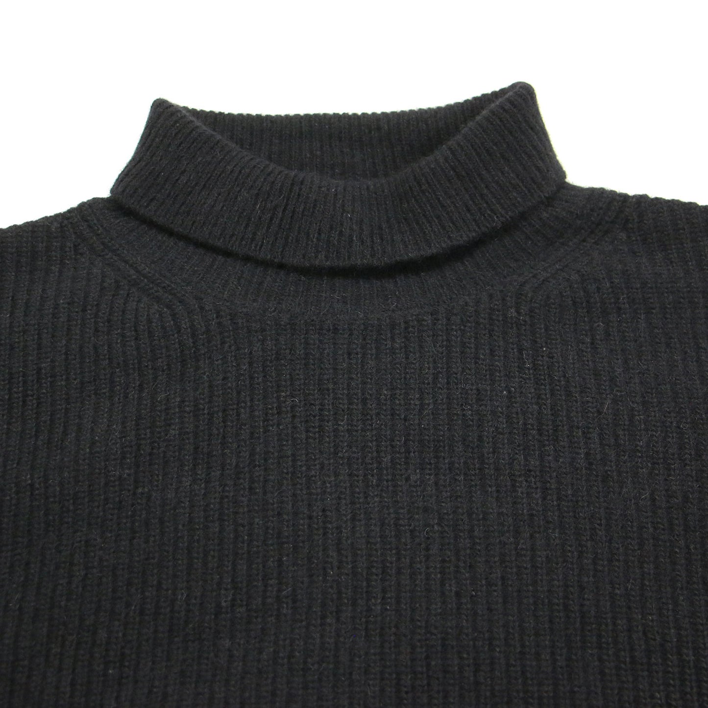 24秋冬 ボリュームスリーブ タートルネック ニット プルオーバー / ショート丈 長袖 ウール フォックス