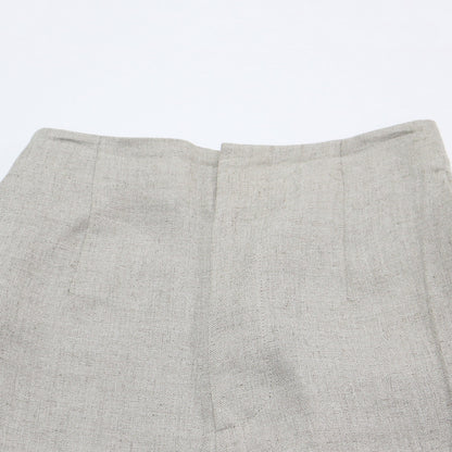 リネンライク ワイド パンツ / ストレート ウエストゴム