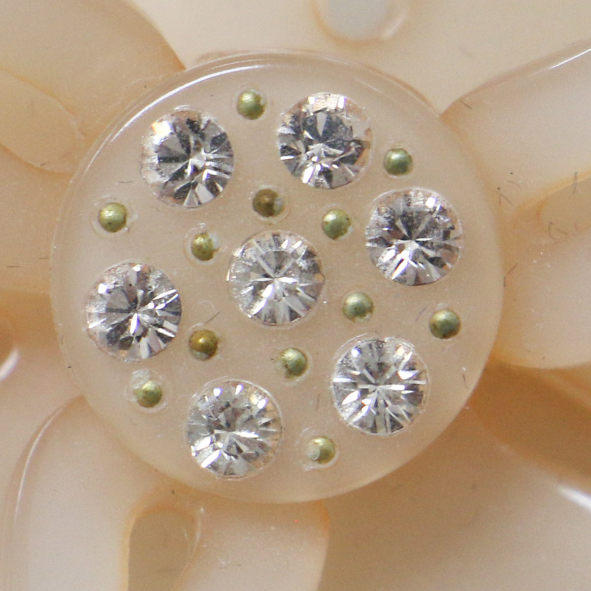 フラワー バレッタ / ヘアアクセサリー ラインストーン クリスタル ブリオン 花