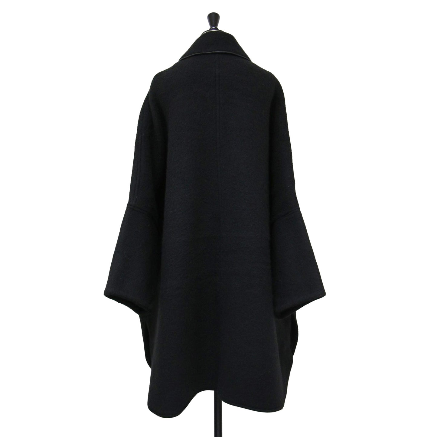 ポンチョ コート / オーバーサイズ ステンカラー ノーカラー シャギー ミドル丈