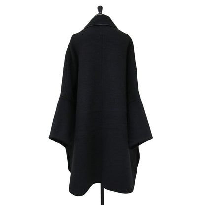 ポンチョ コート / オーバーサイズ ステンカラー ノーカラー シャギー ミドル丈